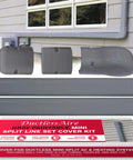 Paintable Gray Lineset Cover Kit For Ductless Mini Split AC System, DIY Friendly Install, 3 Inch By 7.5 Foot displayed in packaging