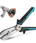 5-Blade Sheet Metal Crimper for Ductwork and HVAC with Ergonomic TPR Grip, 22-28 Gauge Galvanized and Stainless Steel Crimping Tool