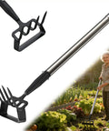 2 In 1 Heavy Duty Garden Hoe And Cultivator With 60 Inch Adjustable Handle Lightweight Weeding Tool for Weed Removal