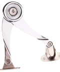 Lid Support Hinge Set For Cabinets And Toy Boxes, Folding Lid Stay Hinges With Buffer Damper in zinc alloy, side view