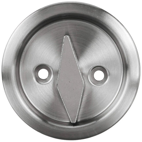 Round Bed And Bath Pocket Door Lock With Privacy Function Satin Nickel Finish Easy To Install Universal Handing For Right Or Left Doors