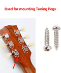 Heavy Hitter Number 2 X 3/8 Inch Guitar Tuning Pegs Screws for Gibson Epiphone and Acrylic Tulip Machines on guitar neck.