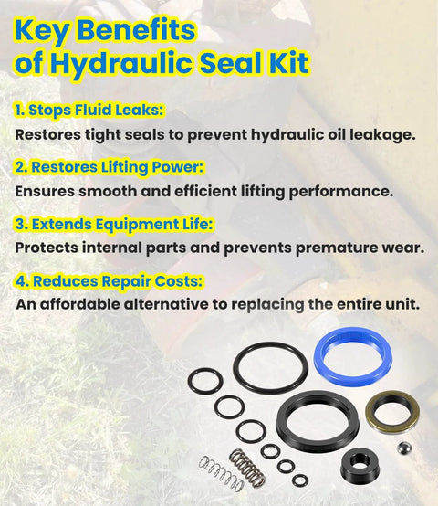 Seal Kit For Pallet Mule Wesley Pallet Jack AA5000 AA5500 Hydraulic Unit Rebuild And Repair Pro Grade Direct Replacement AA-76-5000 For Manual Pallet Jacks Heavy Duty with various seals and components