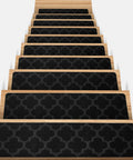 Non Slip Stair Treads Carpet For Wooden And Tile Steps 8x30 Inches 15 Pack Easy Install With Reusable Adhesive Safe For The Elderly