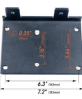 Mounting plate dimensions for 2,000 Lb ATV Winch With Steel Cable, Wired Manual Remote Control Switch, Roller Fairlead And Hook