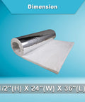 Ceramic Fiber Blanket With Aluminum Foil Facing For High Temp Insulation Half Inch Thick By 24 In By 36 In Rugged And Reliable