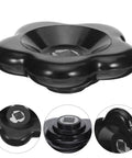 Two Pack Black Bakelite Handwheel Valve Handles For Outdoor Spigot And Hose Bib, 60mm Diameter, 7x7mm Square Hole, detailed view