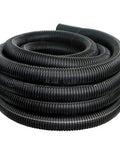 Coiled 1 Inch Split Loom Tubing 20 Feet Black Flexible Wire Conduit Hose for automotive marine wiring protection.