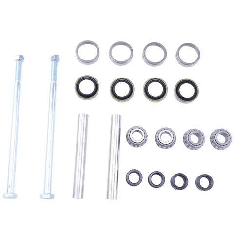 Front Wheel Bearing Rebuild Kit With Upgraded Stainless Steel Axles And Spring Loaded Seals For 13x5-6 Front Wheels components.