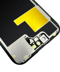 Close-up of IPhone 14 Pro Six Point One Inch LCD Screen Replacement Kit With 3D Touch Digitizer Display Assembly, rear side view.