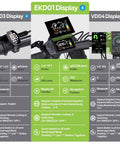 Ebike conversion kit optional displays VD03, EKD01, VD04 for 48V 500W Ebike with front or rear hub motor, quiet ride.