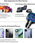 Heavy Duty Plug And Go Usb Car Charger With Live Voltage Tracker And Pd 30W Quick Charge Multiport Adapter shown charging various devices.