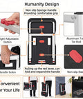 Foldable Hand Truck With 330 Lbs Capacity Heavy Duty Luggage Cart Portable Push Cart Dolly With Adjustable Handle For Home Travel Office