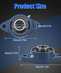 2 Pack Pillow Block Bearing Set 543045052 for Husqvarna FS400 and FS400LV with dimensions shown for replacement bearings