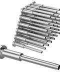 Heavy Duty 40 Pack 1/8 Invisible Cable Railing Kit T316 Stainless Steel Hardware, close-up of stainless railing fittings.