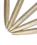 Close-up of tips of Five Piece Retro Envelope Opener Set Zinc Alloy Letter Openers For Quick Mail Opening Sword Shaped Design