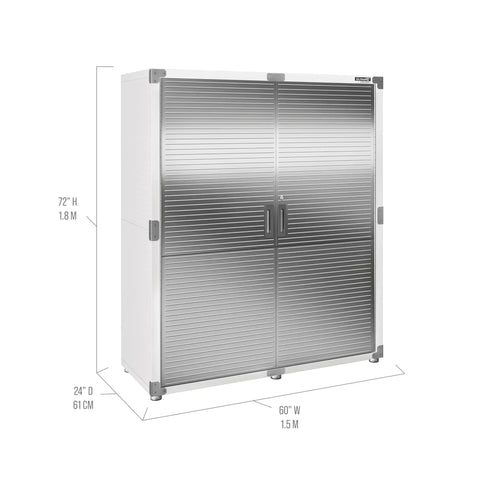Tough As Nails Heavy Duty Steel Storage Cabinet With Lockable Door And Six Adjustable Shelves Rock Solid Metal Locker Organizer For Garage Warehouse Or Office Massive Stash Station