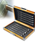 Portable Hardness Tester Kit With 5 To 9 Scratching Picks For Gemstones Jade Jewelry Rocks And Minerals Ergonomic Durable Metal Scratch Test Set For Field Or Home Identification, open case
