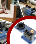 CNC CAT40 Tool Holder Tightening Fixture, cast iron and aluminum build on worktable, precise clamp, strong clamping force