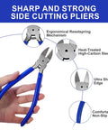 Two Pack Wire Cutters Set 5 Inch Micro Cutter And 6 Inch Heavy Duty Diagonal Cutter Spring Loaded Flush Cutting Pliers in hand