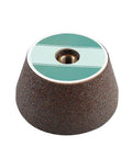 Heavy Duty Emery Buffing Wheel For Tile Granite Stone Marble Ceramic Carving And Polishing With Thickened Abrasive Sanding Disc Angle Grinder Tool Super Durable And High Performance 100 Grit, conical shape.