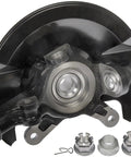 Front Left Wheel Bearing And Hub Assembly For 2001 To 2002 Honda Civic 1.7L L4 Engine Preloaded Unit with mounting hardware.
