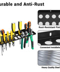 Heavy Duty Screwdriver And Pliers Organizer Wall Mount Rack For Workshop Garage Or Home, Holds tools with rust-resistant finish