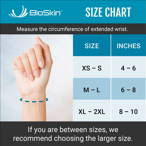 Size chart for Carpal Tunnel Wrist Brace For Arthritis Pain Relief And Support With Four Adjustable Straps Night Sleep Aid