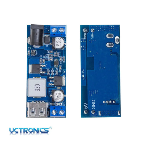 Plug And Play Dual USB 5V Buck Converter From 9V To 36V Input With Stable 5V Output Up To 6A, 18W To 30W, Beefy Step Down Regulator Board