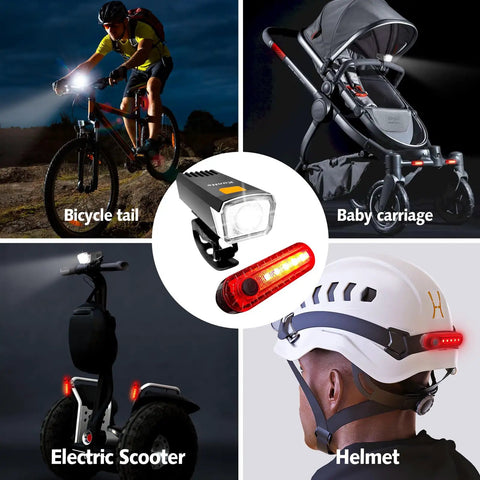 4 Pack USB C Rechargeable Bike Lights Headlights For Night Rides Men Women And Kids With 3 Modes A Safe Indicator Light For Skateboards Strollers And Wheelchairs