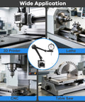 Pro Grade Dial Indicator With Magnetic Base, 0 To 1 Inch Range, 0.001 Inch Graduation, 2 Inch White Dial, Locking Bezel in machining tools