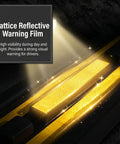 Heavy Duty Rubber Wall Bumper Guards 5 Pack Impact Resistant Loading Dock And Warehouse Safety Shields Solid Yellow reflective warning film with high visibility.