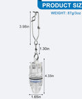 LED Underwater Fishing Light Battery Powered Deep Drop Lamp with Clip Waterproof Fish Attracting dimensions shown