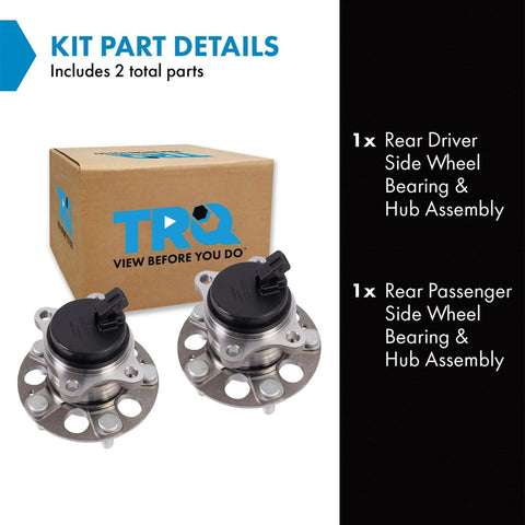 Two Piece Rear Left And Right Wheel Bearing And Hub Assembly Set Built For 2017 2020 Hyundai Elantra Eco SE Value Edition