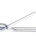 Transparent Goniometer for Joints 360 Degree Plastic Orthopedic Angle Ruler Protractor 6 Inch Easy Read Body Measurement Tool for PTs and Home Rehab with degree scale and inch ruler