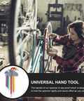 Pro 9 Piece Star Hex Key Wrench Set With Long Grip Arms For Bike Repair And Home Fixes Heavy Duty L-Shaped Allen Socket Tool Kit You Gonna Love This Versatile Handset. Color-coded steel hex keys for bike repair