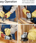 Heavy Duty 4 Inch Stump Grinder Disk For 4 Inch Or 4-1/2 Inch Angle Grinder With 5/8 Inch Arbor Chromium Reinforced Teeth in use