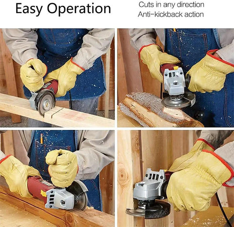 Heavy Duty 4 Inch Stump Grinder Disk For 4 Inch Or 4-1/2 Inch Angle Grinder With 5/8 Inch Arbor Chromium Reinforced Teeth in use