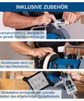 Heavy Duty Workhorse 150W Water Cooled Bench Sharpener with tools, polishing paste, and adjustable angle guide.
