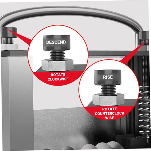 Adjustment knobs on Wire Stripping Machine Manual And Drill Powered For 3 To 17mm Copper Cable With Alloy Blades High Speed