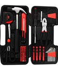 58 Piece Home Repair Tool Kit For Quick Fixes And Everyday Projects, Handy Small Plastic Toolbox Set For Women, Office And College Dorm