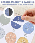 Hands On Fraction Learning Puzzle Set With Magnetic Tiles And Fraction Circles For Kids demonstrating magnetic backing.