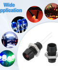 3mm LED Holder Clip Mounting Bracket Kit 40 Pieces Plastic LED Holder Clip With Nuts For Bezel Mount Panel Lamps And LED Displays Black