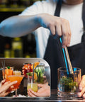 Bartender using 8 Inch Stainless Steel Cocktail Muddler For Mojitos And Fruit Drinks Heavy Duty Bar Tool For Home Bar And Kitchen Lemon Smasher