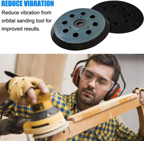 2 Pack 5 Inch Replacement Sander Pad For Random Orbit Palm Sander Models DW421 DW423 D26451 D26453, No Fuss Install, Extra Hard Backing, 8 Dust Collection Holes, Durable And Vibration Resistant