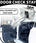 Front Left And Right Car Door Hinge Kit With Check Strap Stopper And Limiter, OEM Replacement For DS3 shown in open car door view