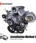 LS Engine Serpentine Bracket Kit For Alternator And Power Steering Pump Swap Compatible With Chevrolet LS series install view