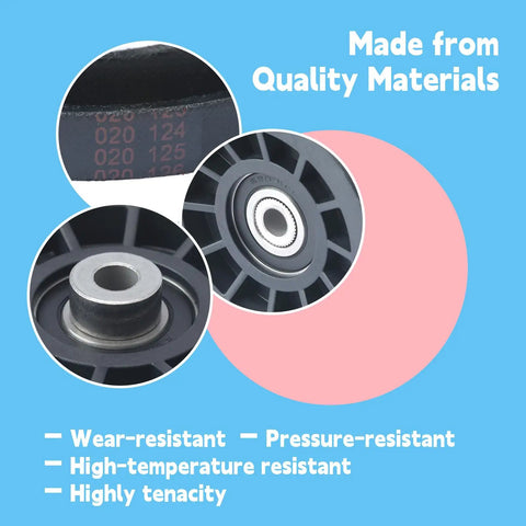 Heavy Duty Drive Idler Pulley And Belt Kit Replacement For Husqvarna Z254F Lawn Mower Includes 539110311 Idler And 539110411 Belt materials