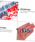 Zerk Fitting 100Pcs Assortment Kit with straight and grease nipples, zinc plated iron in hand and storage box compartments.