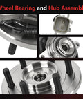 Front Wheel Bearing And Hub Assembly Fits Ford F150 2015 2016 2017 4WD 6 Lug With ABS Replacement Durable Sealed Hub Bearing